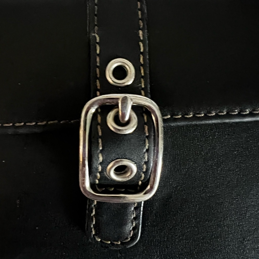 Coach Black Leather Wallet with Silver Buckle - Picture 5 of 8